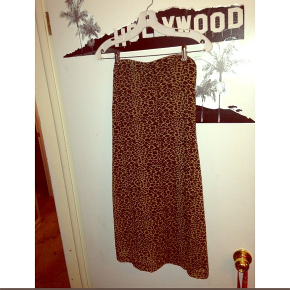 Cheetah strapless dress! - Picture 1 of 2
