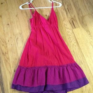 Color block Red dress and ombré dress