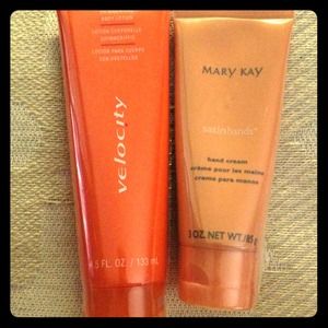 Velocity shimmer body lotion + Mary Kay hand cream