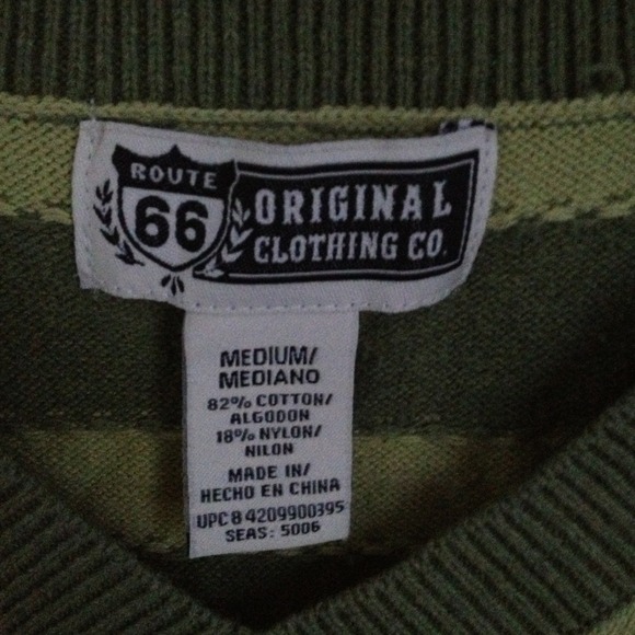 Green striped sweater - Picture 2 of 2