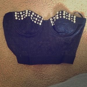 Black studded Bustier.