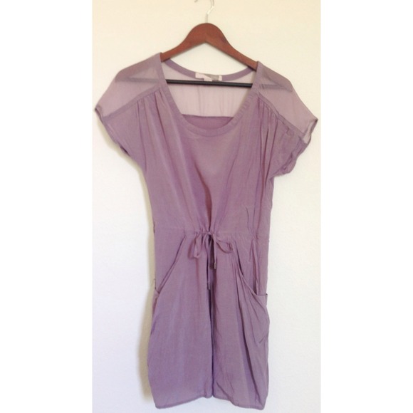 SOLD Mauve Silky Tie Dress NWOT