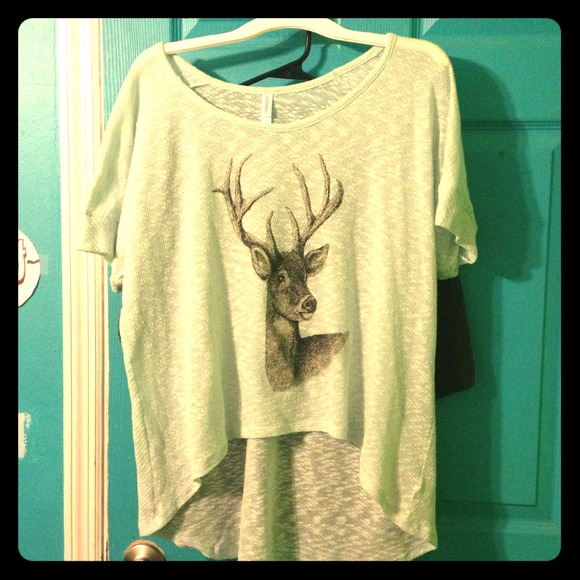 Baby blue deer high low tank! XXL Xhilaration
