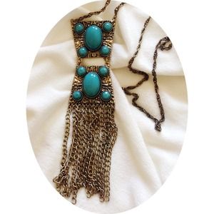 ✨SOLD✨ Beautiful Antique Gold Turquoise Necklace