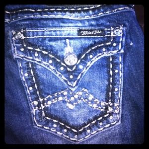 Miss me jeans size 27 custom made for buckle