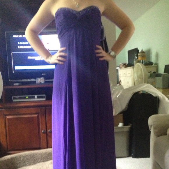 Long purple gown