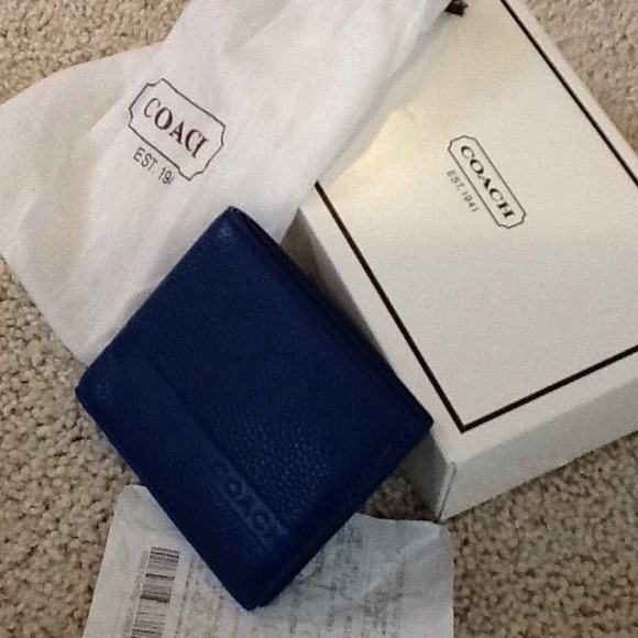 Coach Handbags - NEW!! Blue COACH wallet