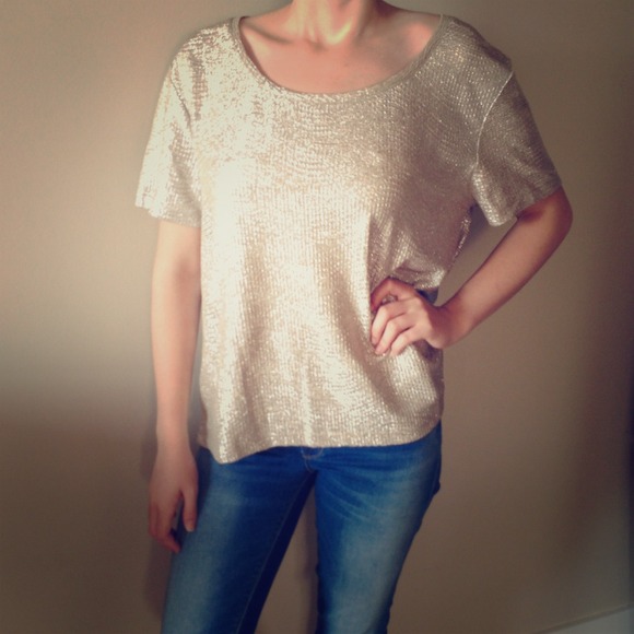 Golden H&M Top M -Shiny