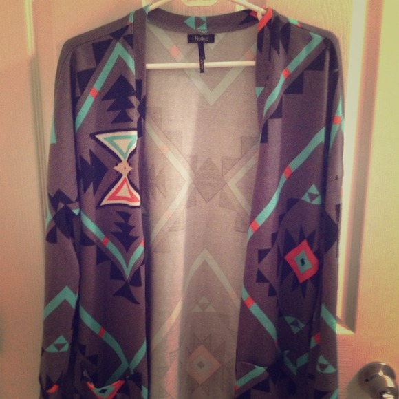 Long button up sweater