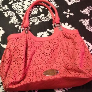 Dana Buchman salmon colored purse