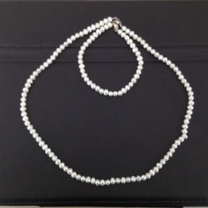 Pearl neckless and bracket set