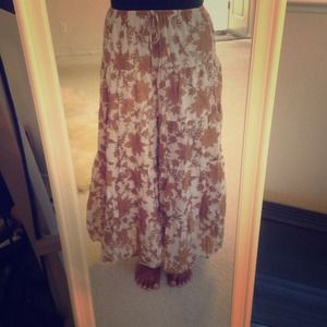 Floral maxi skirt