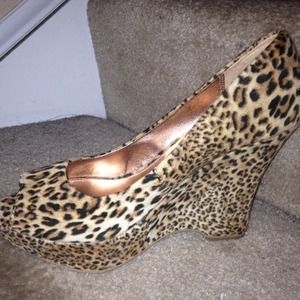 Express Leopard Wedge