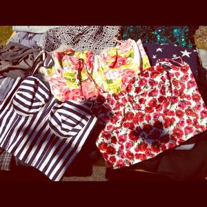 TRADED 3 beautiful floral Bustiers