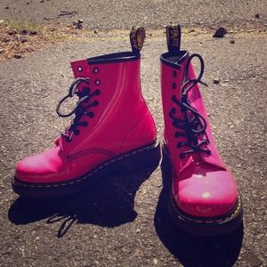 ***SOLD*** Dr.Martens Hot Pink Boots size 7