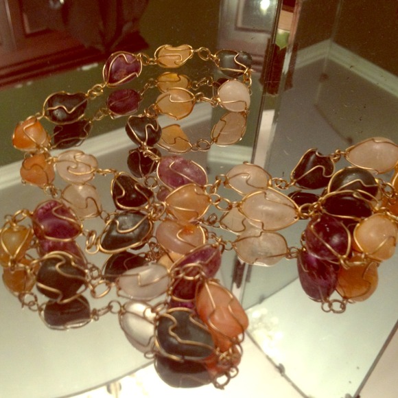 1970's stone necklace original... - Picture 1 of 4