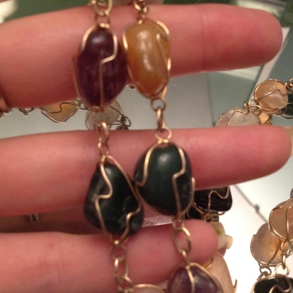 1970's stone necklace original... - Picture 3 of 4