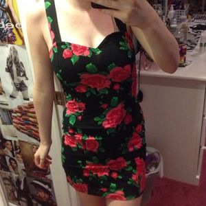 Tight floral dress from Urban Outfitters