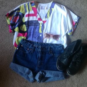 🌟Traded🌟 Vintage Short Sleeve Button Down