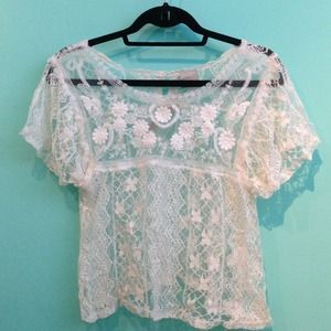 Lace and embroidered top from Irene's story