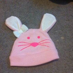 Infant baby girl bunny hat