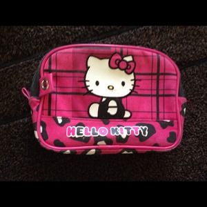 Leopard Hello kitty pouch