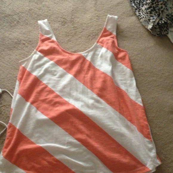 Mossimo white and orange stripped tank. NWOT - Picture 1 of 1