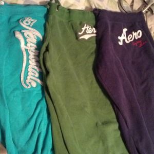 3 pairs of aero sweatpants