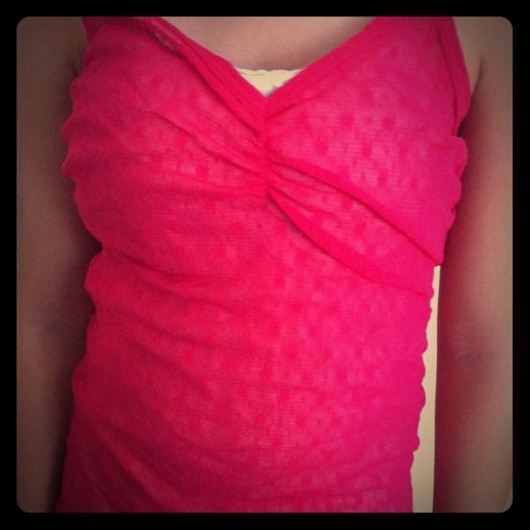Hollister Hot pink tang top