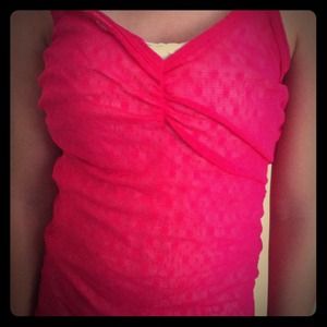 Hollister Hot pink tang top
