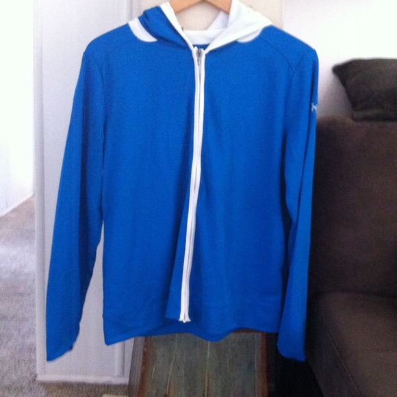 Royal blue/White XL zip up H  jacket $12