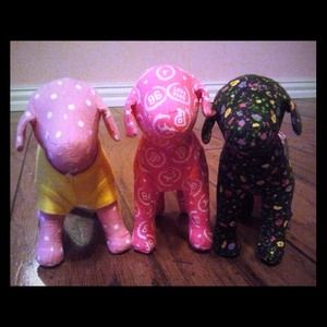 Set of 3 Victorias Secret Pink Dogs