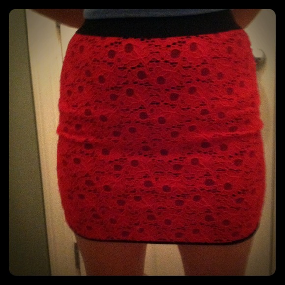 Lace Urban Outfitters bodycon skirt