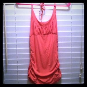 BeBe halter top in coral.