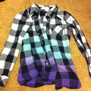 Fox plaid button up shirt