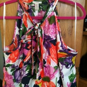 J.Crew floral print halter top