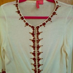 Ivory cropped cardigan