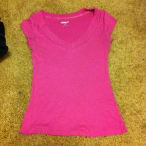 Pink express v neck top