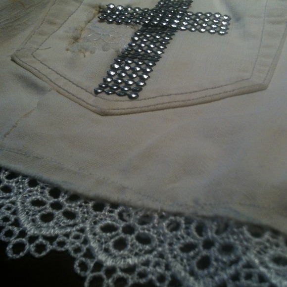 DIY studded lace shorts!! Made myself - Picture 3 of 4
