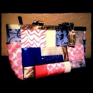 Coach Patchwork Multicolored Tote