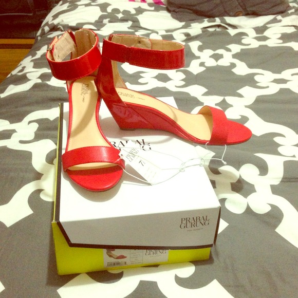 prabal gurung for target. Brand new red wedges.