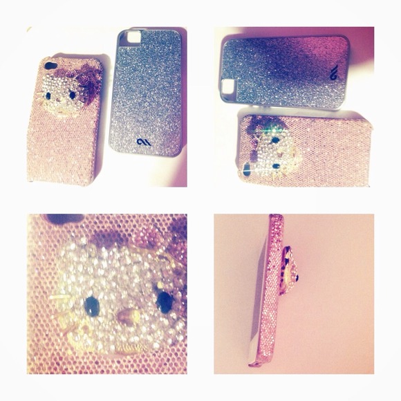 2 glitter iphone cases 4G/4S