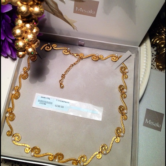 Fabulous Misaki designer gold Necklace. - Picture 1 of 4