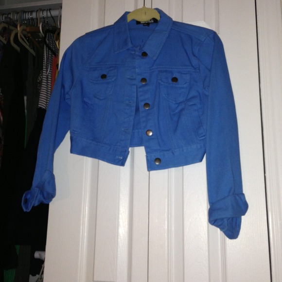 ⛔RESERVED Forever 21 Denim Crop Top jacket