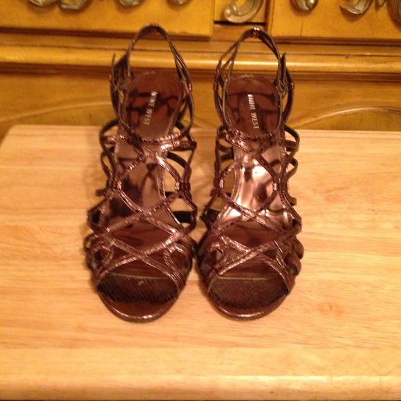 Bronze 4 inch heels and Snake skin Heel BUNDLE