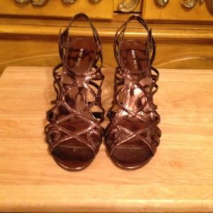 Bronze 4 inch heels and Snake skin Heel BUNDLE