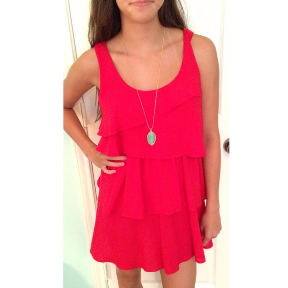 Tiered Red Hot Dress