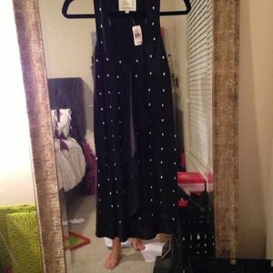 NWT Madison Marcus black/rhinestone party dress S