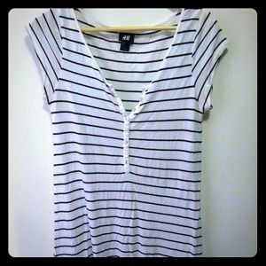 Thin striped Henley