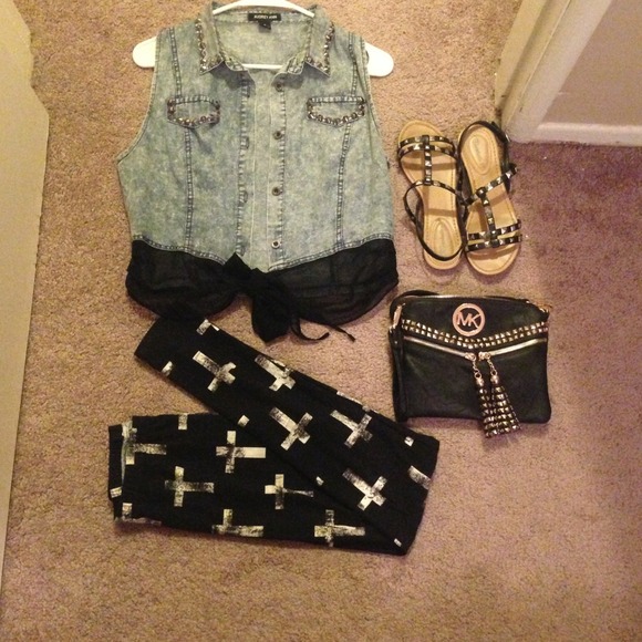Very cute studded blouse! Size medium